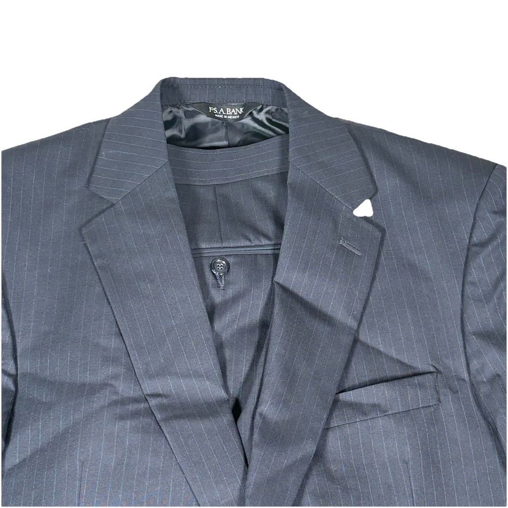 Jos.‎ A. Bank Men Gordon Classic 100% Wool Pinstripe Suit Sz 41L Wst 41x35